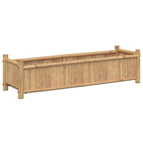 Jardinière  Bac à fleurs 100x30x25 cm bambou