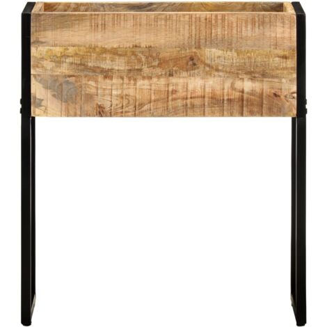 Jardinière  Bac à fleurs 60x20x68 cm Bois de manguier brut