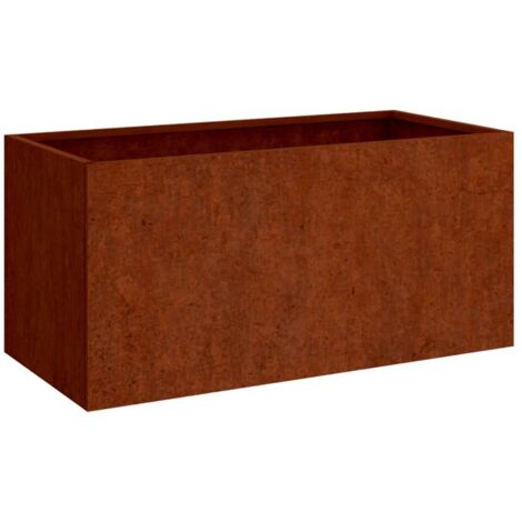 Jardinière  Bac à fleurs 62x30x29 cm acier corten