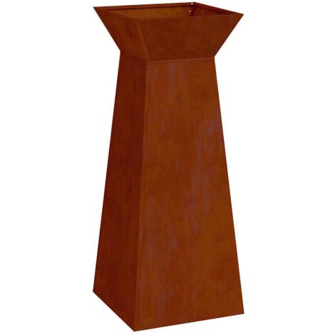 Jardinière Bac à fleurs à pilier Argent 40 x 40 x 100 cm