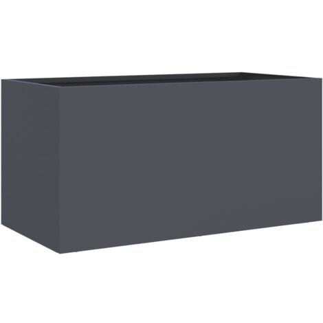Jardinière  Bac à fleurs anthracite 62x30x29 cm acier