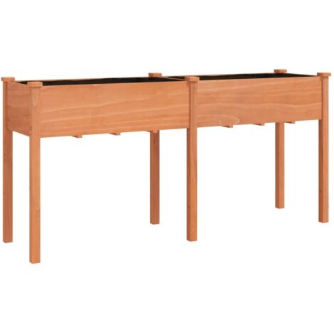 Jardinière  Bac à fleurs avec doublure marron 161x45x76 cm bois massif sapin