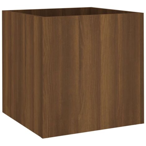 Jardinière  Bac à fleurs Chêne marron 40x40x40 cm Bois d'ingénierie