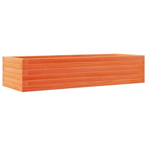 Jardinière  Bac à fleurs cire marron 110x40x23 cm bois de pin massif