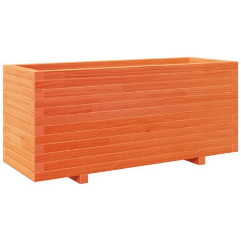 Jardinière  Bac à fleurs cire marron 110x40x49,5 cm bois de pin massif