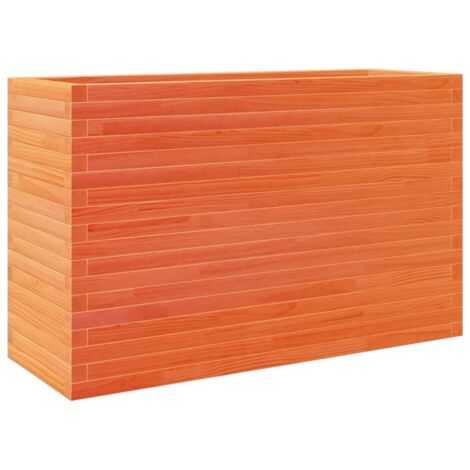 Jardinière  Bac à fleurs cire marron 110x40x68,5 cm bois de pin massif