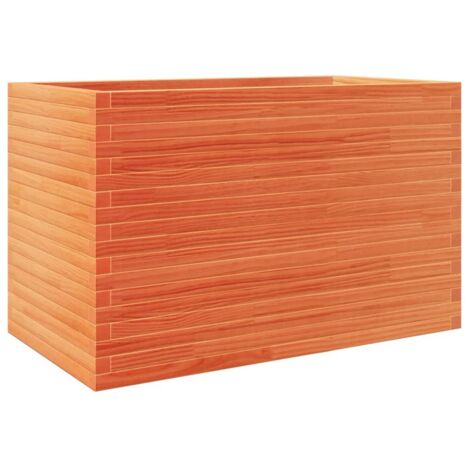 Jardinière  Bac à fleurs cire marron 110x60x68,5 cm bois de pin massif