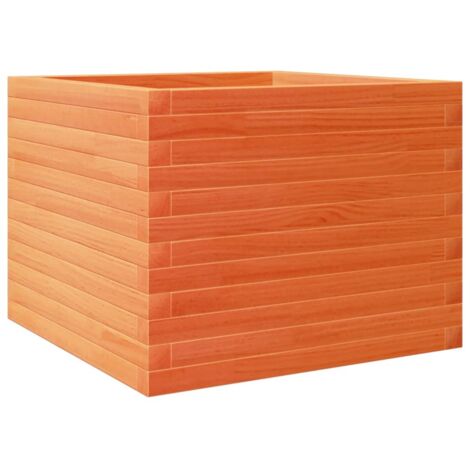 Jardinière  Bac à fleurs cire marron 60x60x45,5 cm bois de pin massif