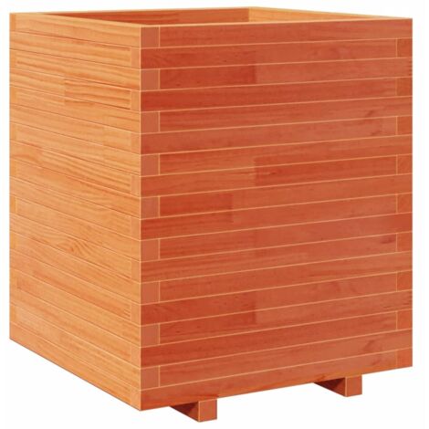 Jardinière  Bac à fleurs cire marron 60x60x72,5 cm bois de pin massif
