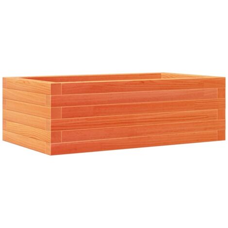 Jardinière  Bac à fleurs cire marron 70x40x23 cm bois de pin massif
