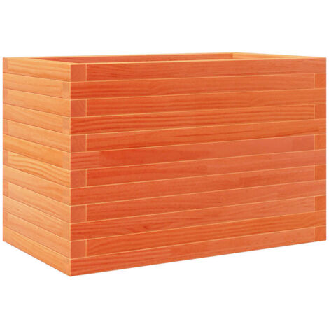 Jardinière  Bac à fleurs cire marron 70x40x45,5 cm bois de pin massif