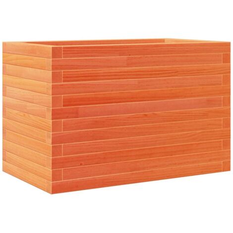Jardinière  Bac à fleurs cire marron 70x40x46 cm bois de pin massif
