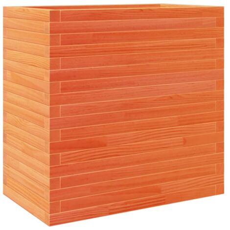 Jardinière  Bac à fleurs cire marron 70x40x68,5 cm bois de pin massif