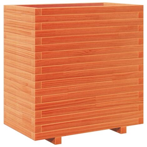 Jardinière  Bac à fleurs cire marron 70x40x72,5 cm bois de pin massif