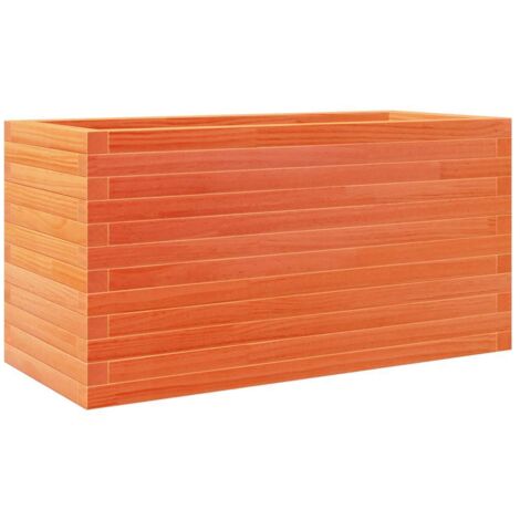 Jardinière  Bac à fleurs cire marron 90x40x45,5 cm bois de pin massif