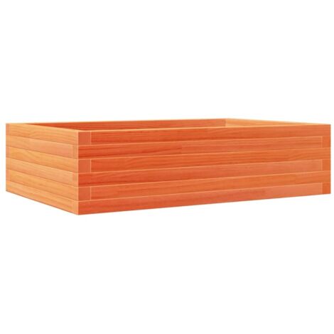Jardinière  Bac à fleurs cire marron 90x60x23 cm bois de pin massif