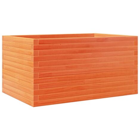 Jardinière  Bac à fleurs cire marron 90x60x45,5 cm bois de pin massif
