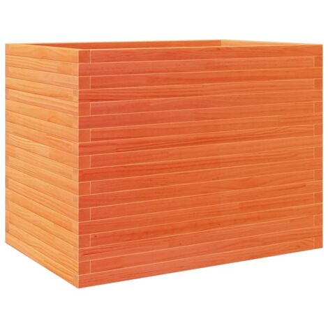 Jardinière  Bac à fleurs cire marron 90x60x68,5 cm bois de pin massif