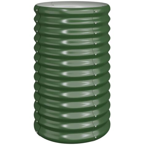 Jardinière  Bac à fleurs de jardin Acier galvanisé 40x40x68 cm Vert