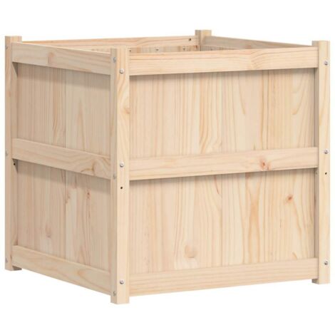 Jardinière  Bac à fleurs d'extérieur 70x70x70 cm bois de pin massif