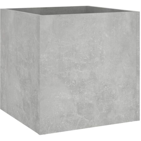 Jardinière  Bac à fleurs Gris béton 40x40x40 cm Bois d'ingénierie