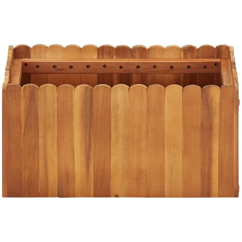 Maisonchic - Jardinière, Bac à fleurs, Lit surélevé de jardin 50x30x25 cm bois massif d'acacia pjhr14711