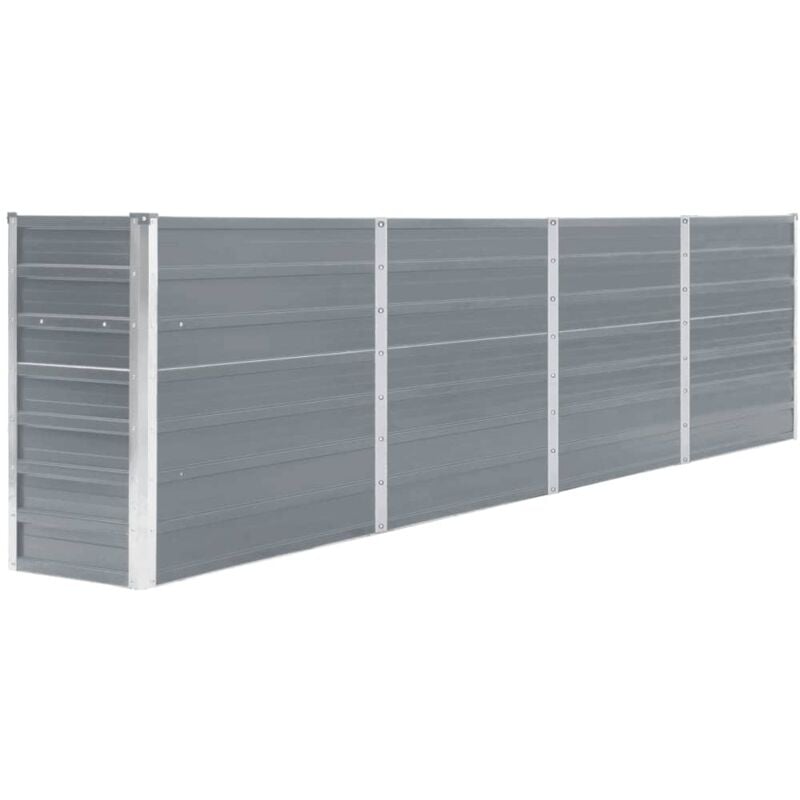 Jardinière, Pot de fleurs, Bacs à fleurs 320x40x77 cm Acier galvanisé Gris PJHR11636 design in