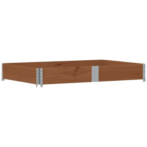 Jardinière  Bac à fleurs marron 150x100 cm bois massif de pin