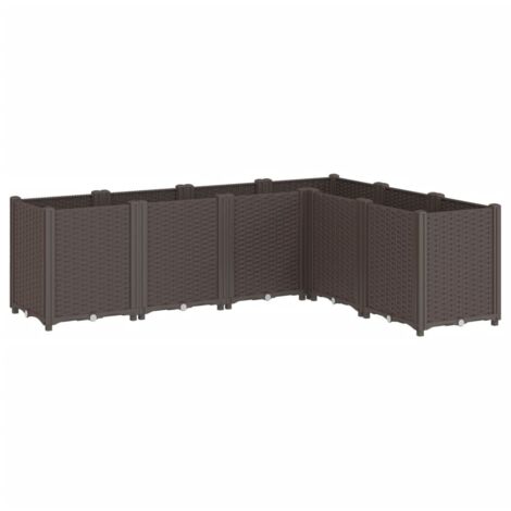 Jardinière  Bac à fleurs marron 160x120x53 cm polypropylène