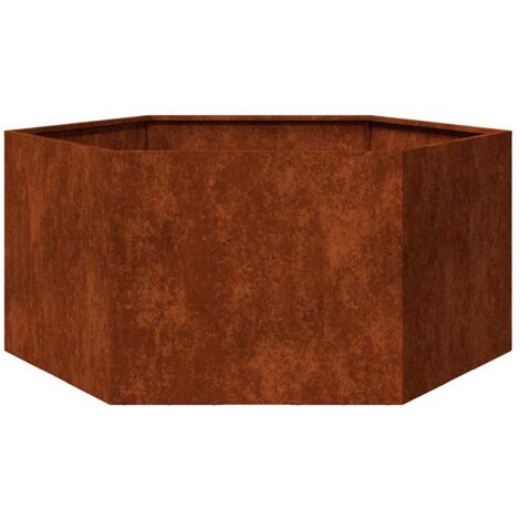 Jardinière  Bac à fleurs Rouillé 90x90x45 cm Acier corten