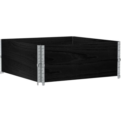 Jardinière bac lit surélevé plantes fleurs terrasse jardin 100 x 100 cm bois massif de pin noir
