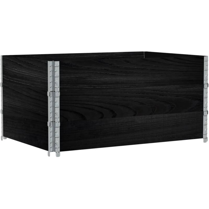 Jardinière bac lit surélevé plantes fleurs terrasse jardin 120 x 80 cm bois massif de pin noir