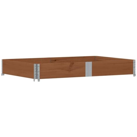 Jardinière bac lit surélevé plantes fleurs terrasse jardin 150 x 100 cm bois massif de pin marron