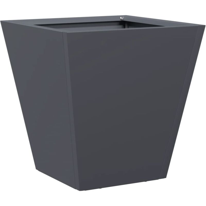 Jardinière bac lit surélevé plantes fleurs terrasse jardin 30 x 30 x 30 cm acier anthracite