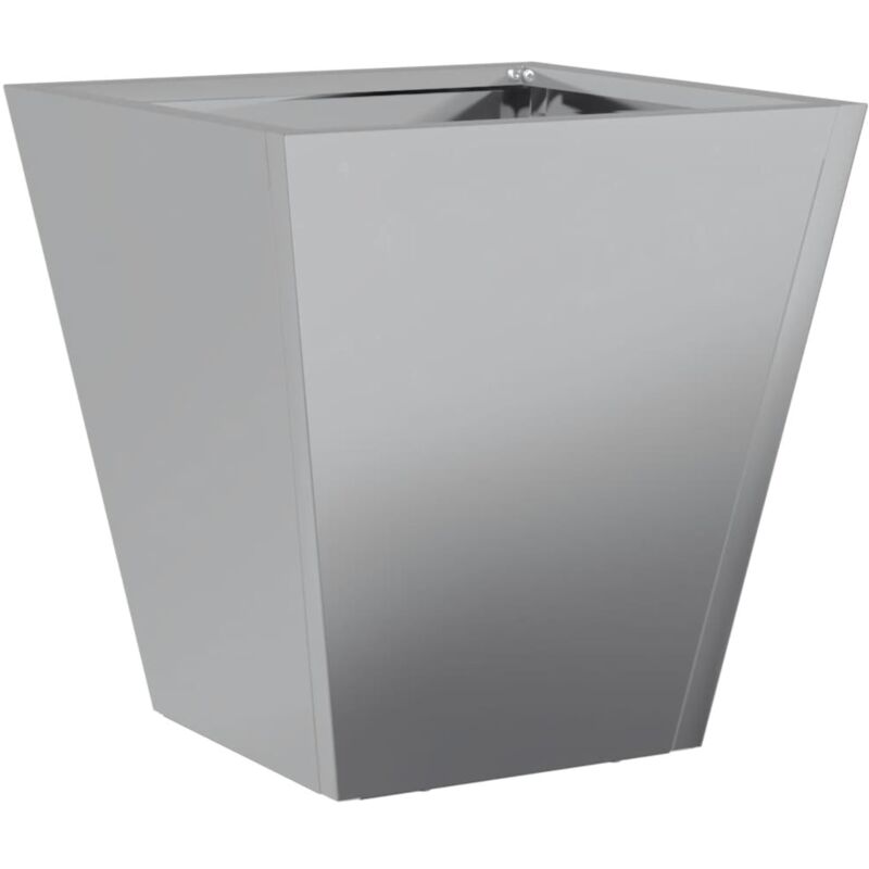 Jardinière bac lit surélevé plantes fleurs terrasse jardin 30 x 30 x 30 cm acier galvanisé gris