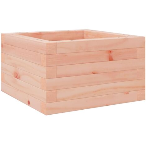Jardinière bac lit surélevé plantes fleurs terrasse jardin 40 x 40 x 23 cm bois massif de douglas marron
