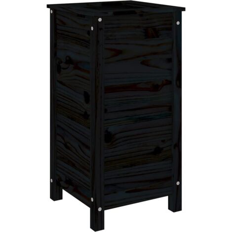Jardinière bac lit surélevé plantes fleurs terrasse jardin 40 x 40 x 78 cm bois massif de pin noir