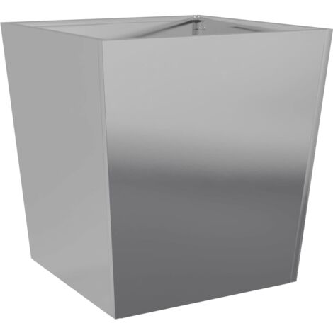 Jardinière bac lit surélevé plantes fleurs terrasse jardin 50 x 50 x 50 cm acier galvanisé gris