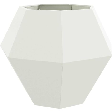 Jardinière Blanc 100 x 100 x 80 cm Acier CFW407536