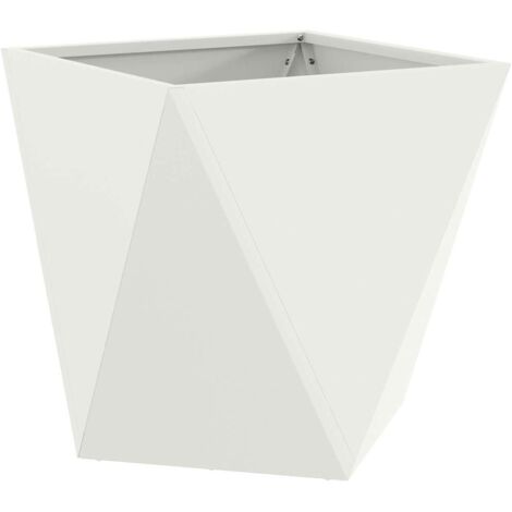 Jardinière Blanc 40 x 40 x 40 cm Acier CFW617402