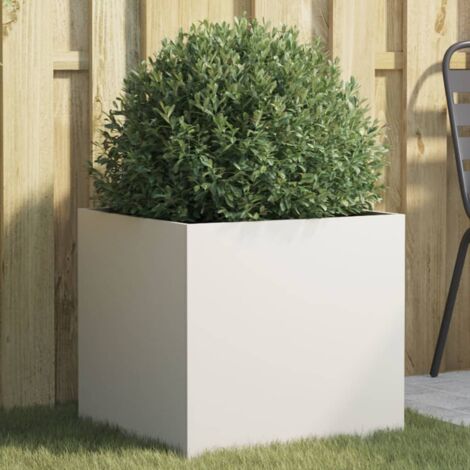 Jardinière blanc 49x47x46 acier laminé à froid