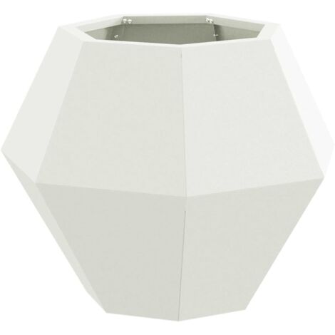 Jardinière Blanc 50 x 50 x 40 cm Acier CFW804419