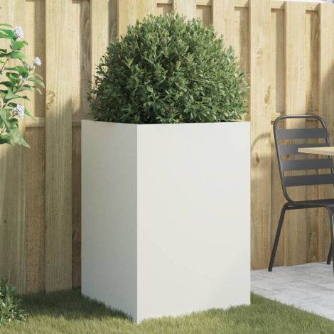 Jardinière blanc 52x48x75 acier laminé à froid