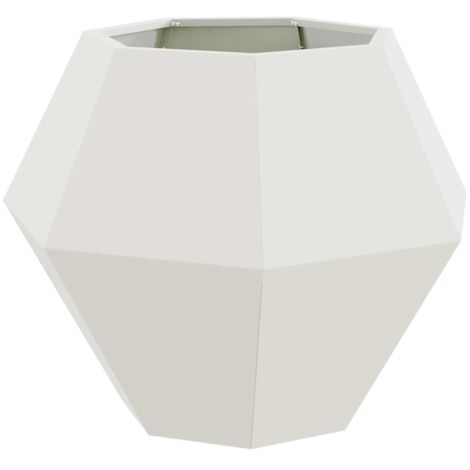 Jardinière Blanc 75 x 75 x 60 cm Acier CFW968790