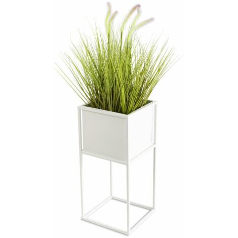 Jardinière blanche moderne 50 cm