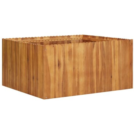 Jardinière Bois Acacia Massif 100 X 100 x 50 cm Très tendance. Jardin, Patio, Balcon