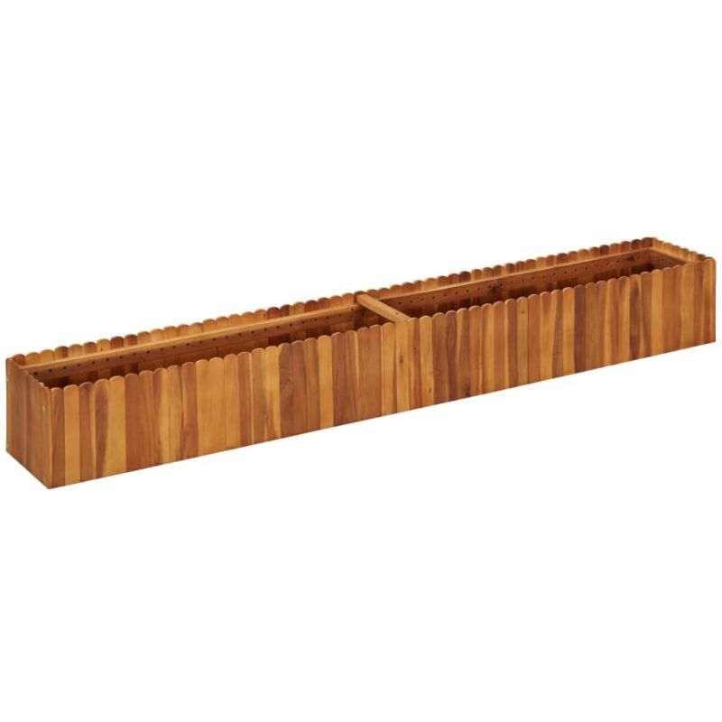 Jardinière Bois Acacia Massif 200 x 30 x 25 cm Très tendance. Jardin, Patio, Balcon - Bois