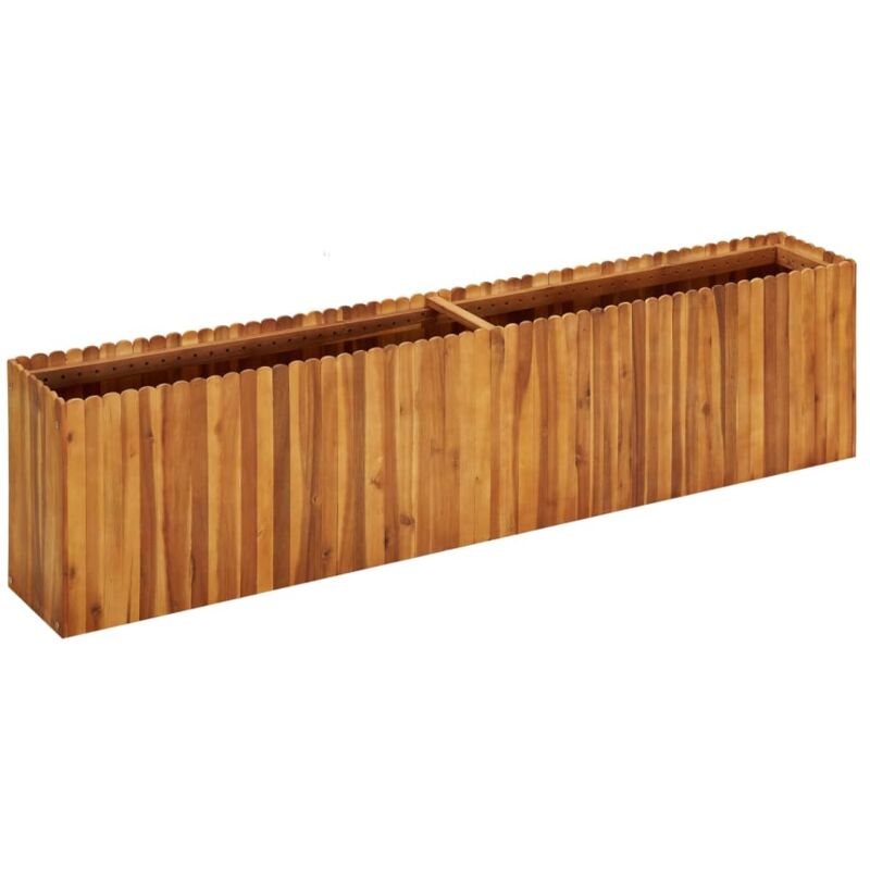 Le Poisson Qui Jardine - Jardinière Bois Acacia Massif 200 x 30 x 50 cm Très tendance. Jardin, Patio, Balcon - Bois