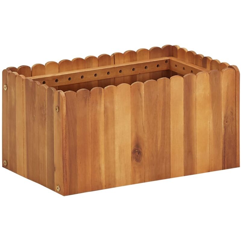 Jardinière Bois Acacia Massif 50 x 30 x 25 cm Très tendance. Jardin, Patio, Balcon - Bois