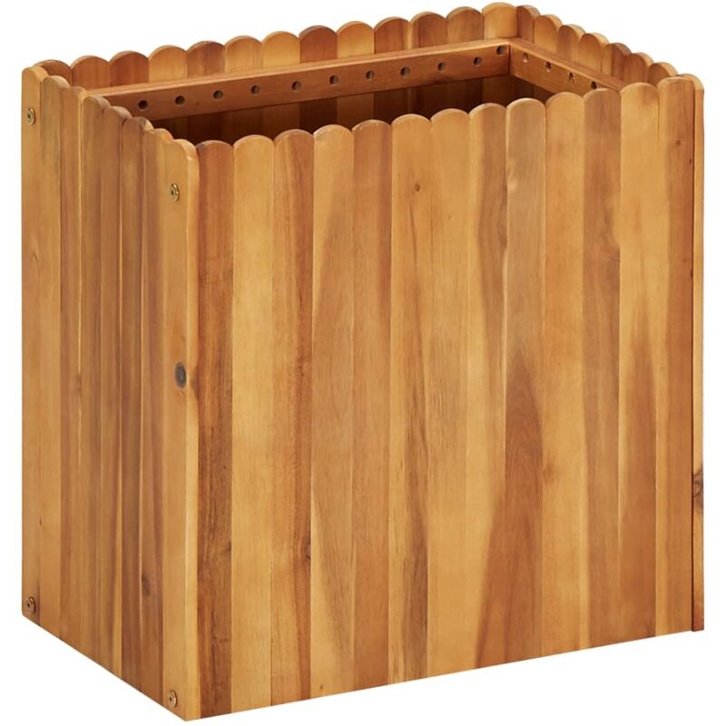 Jardinière Bois Acacia Massif 50 x 30 x 50 cm Très tendance. Jardin, Patio, Balcon - Bois